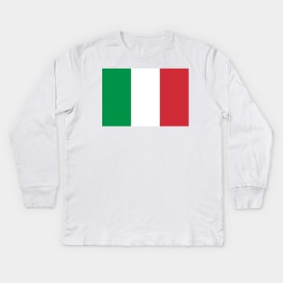 Flag of Italy Kids Long Sleeve T-Shirt